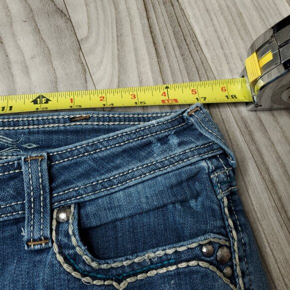 Ariat Women's Ruby Classic Blue Boot Cut Jeans Size 33x32 Charm Zipper - Picture 14 of 16